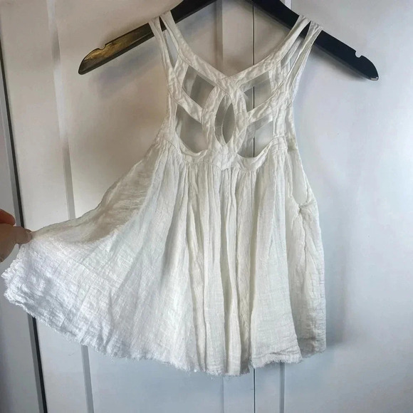 Free People FP One - Geo Blouson Tank Top boho white - XSmall - Picture 10 of 10
